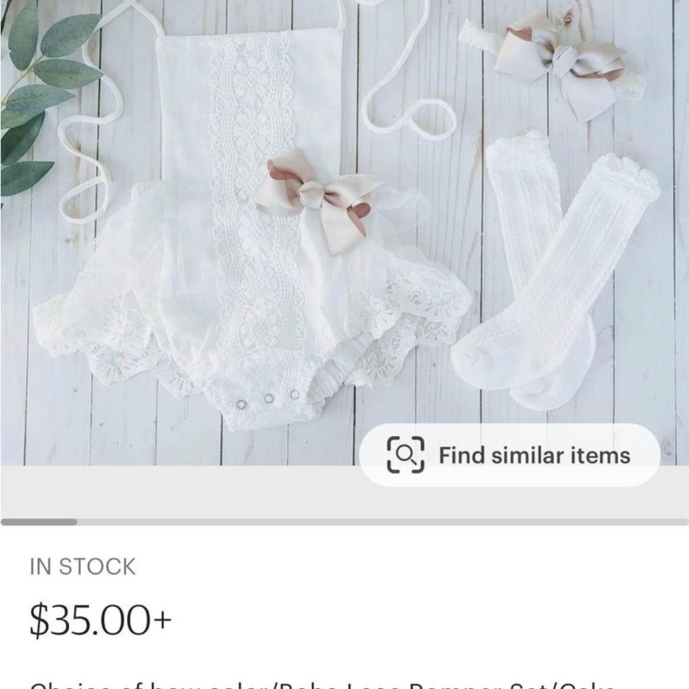 White lace romper.